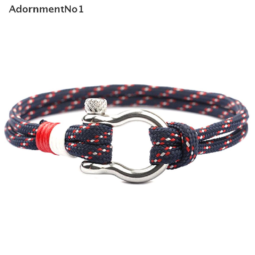 (AdornmentNo1) Gelang Tangan Tali Motif Anyam + Manik-Manik Untuk Aksesoris Pria / Wanita / Survival