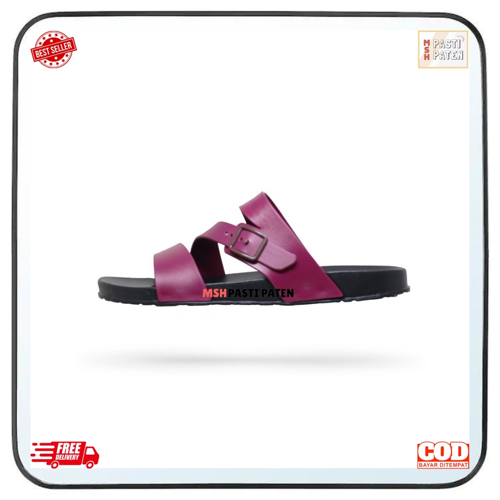 Sandal selop wanita bahan karet ori yumeida ld 7121 l ukuran 36-41 sendal cewe