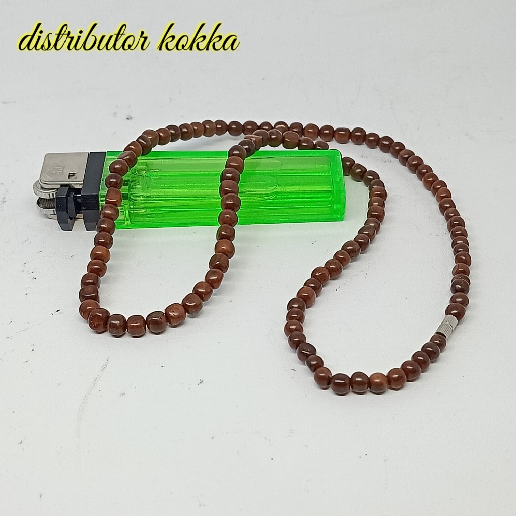 ( SUPER MURAH ) Kalung kokka kaukah bulat polos coklat