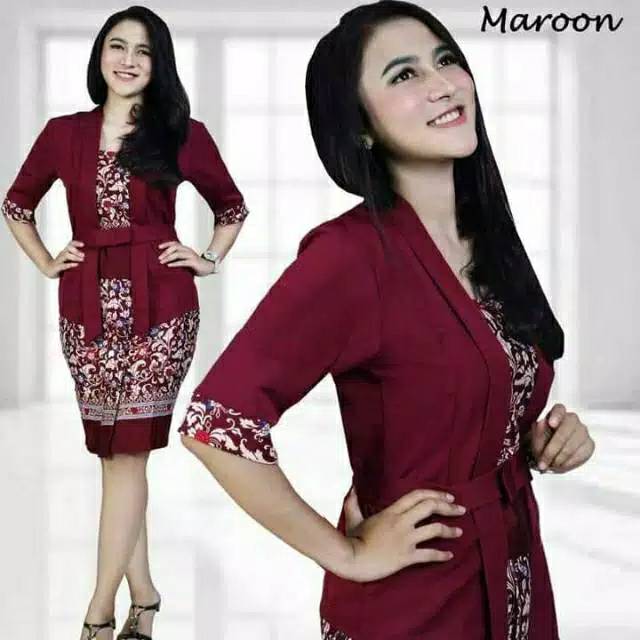 setelan Kebaya + rok pendek Balotelli model pramugari