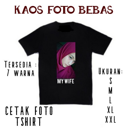 CETAK FOTO kaos dewasa lengan pendek bisa request