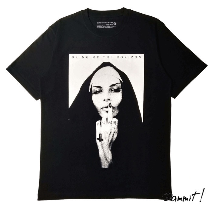 Kaos Band Bring me the horizon - Nun - Hitam