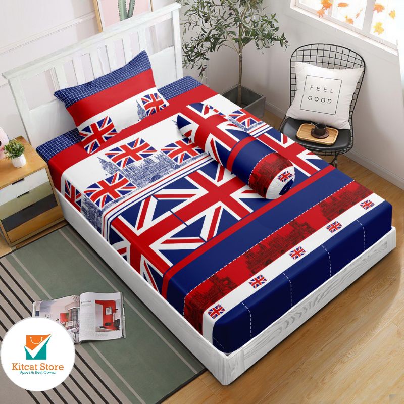 Sprei Flat Lady Rose (100x200) Single Motif London