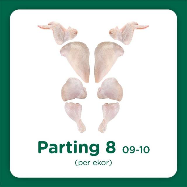 

Ayam segar karkas potong 8 (berat 900 -1.000 gr )