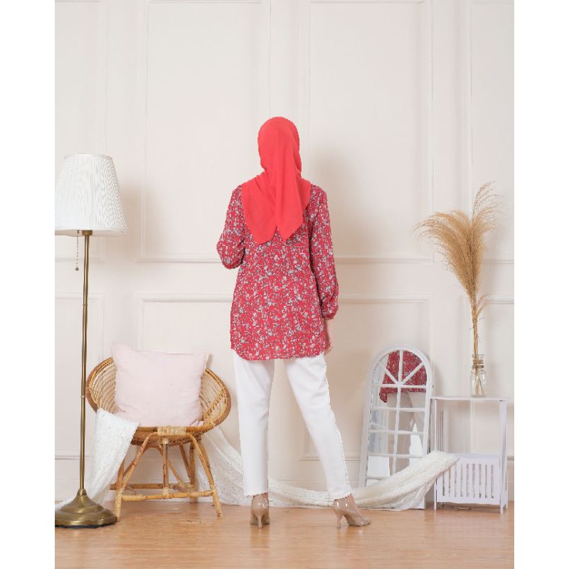 Rayon Motif 0021 - Blouse Katun Rayon - Motif Kembang Kecil - Fathin Basic - SHOPIE Hijabstyle-2