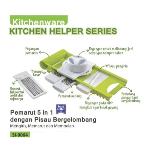 Pemotong Slicer 5in1 Mandoline+Pisau Gelombang (SI-0064) Cyprus