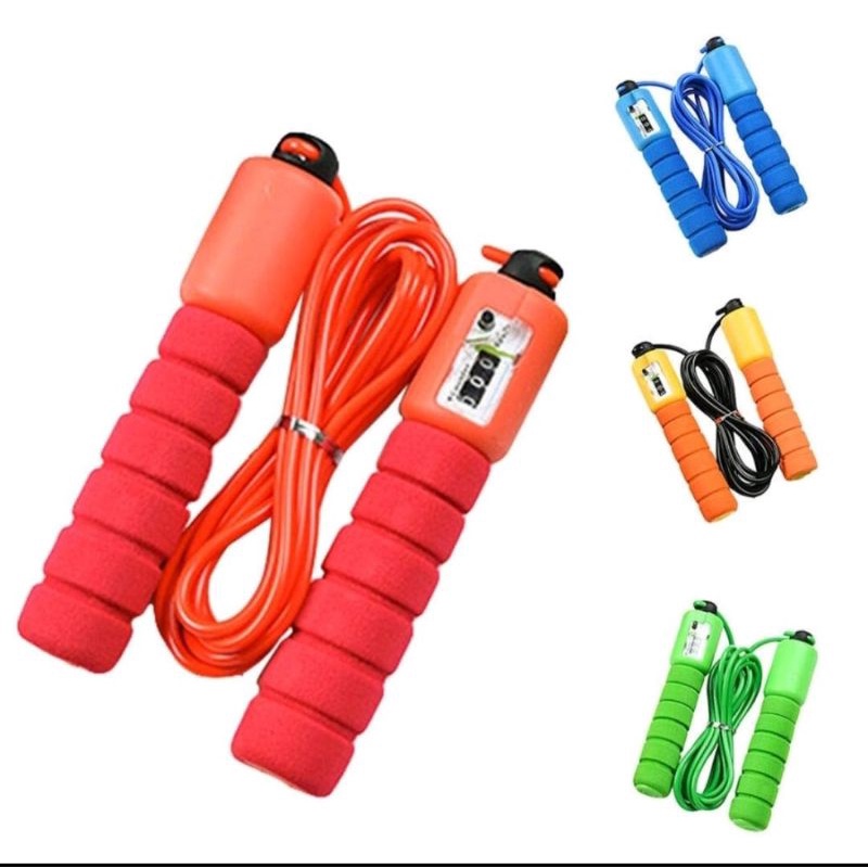 TALI SKIPING / JUMP ROPE SKIPING SOFT HANDLE WITH COUNTER/ ALAT OLAH RAGA