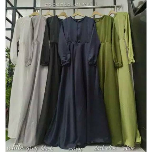 Gamis Satin Polos Roberto Cavali Gamis Pesta Gamis Murah Shopee Indonesia