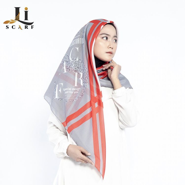 Jilbab Premium Li Scarf Daily Scarf - Sporty Red