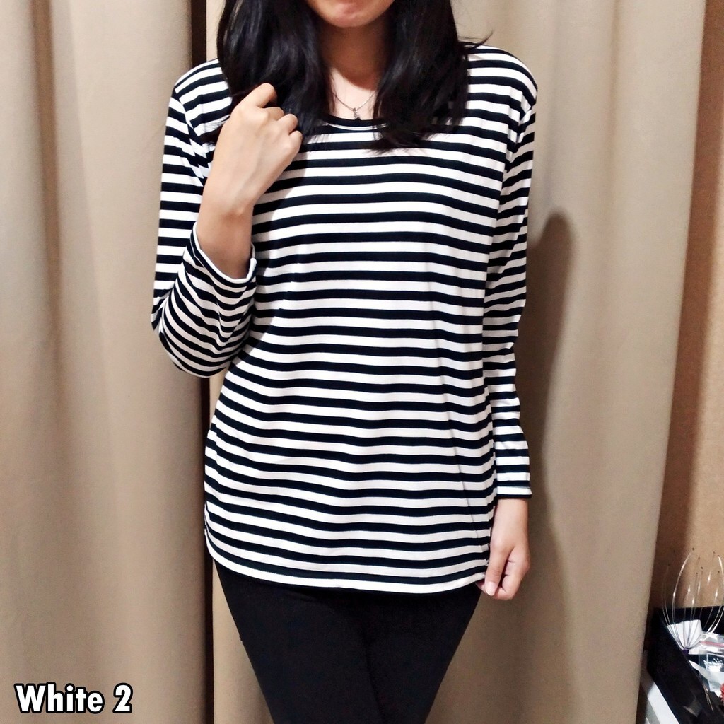 BESS - Kaos Salur Lengan Panjang XL / STEVY TOP Salur Ukuran XL