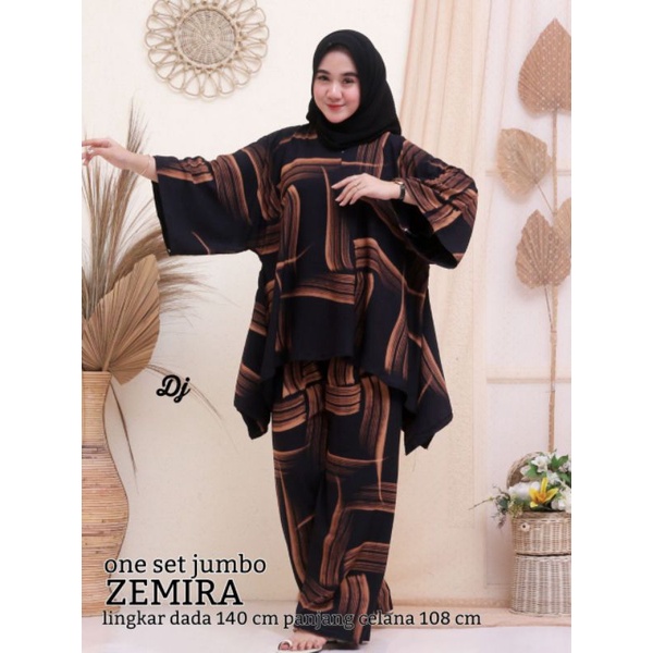 Setelan Set CP Waka One Set Jumbo Zemira