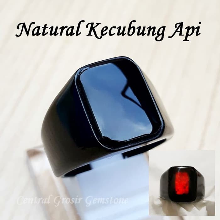 Cincin batu keren natural kecubung api yaman wulung api asli aceh
