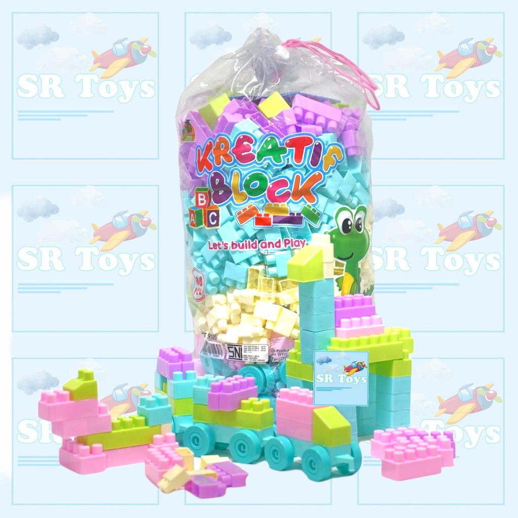 Block Blok kreatif bongkar pasang 204pcs dan 132pcs