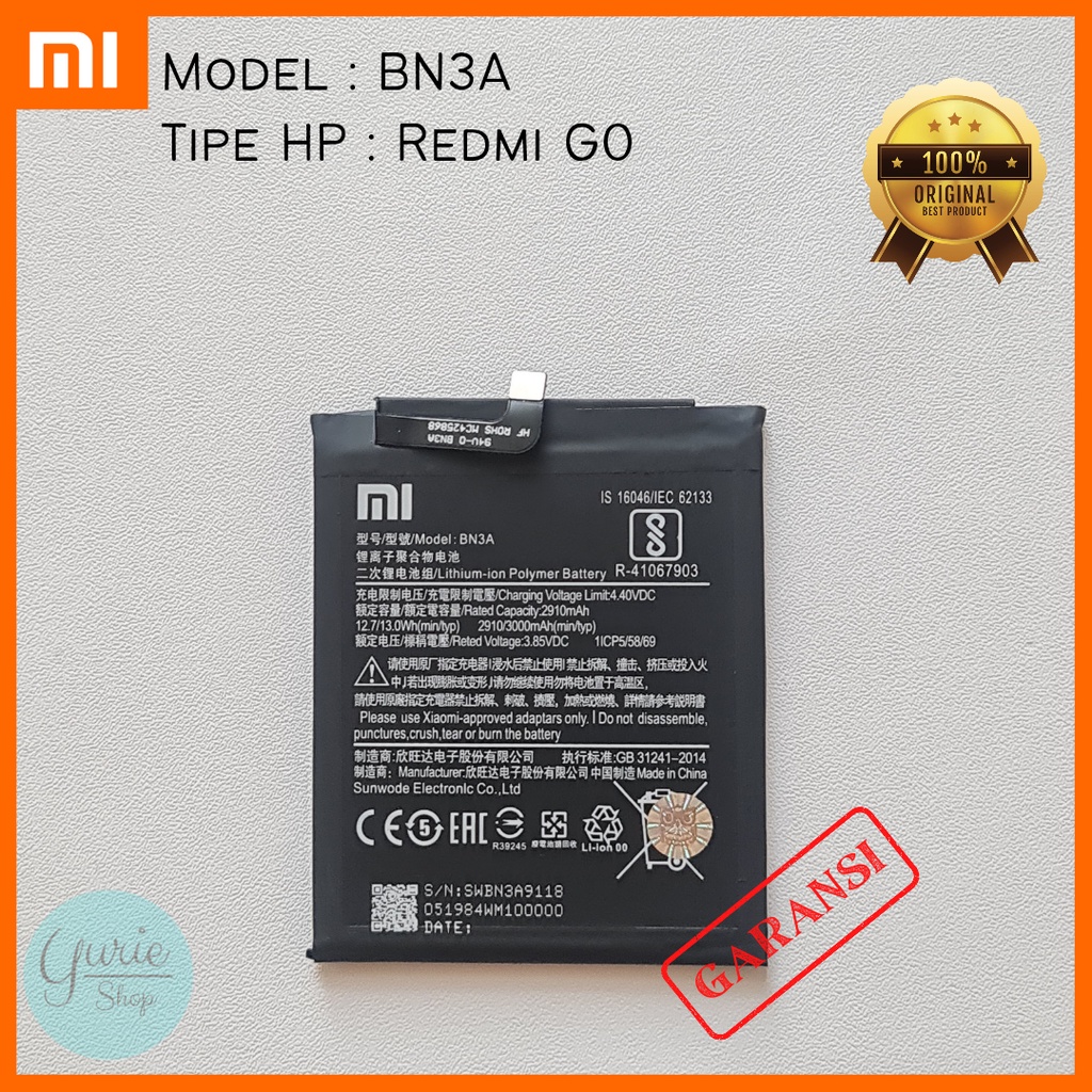 BATERAI BATTERY BATRE XIAOMI REDMI GO BN3A ORIGINAL