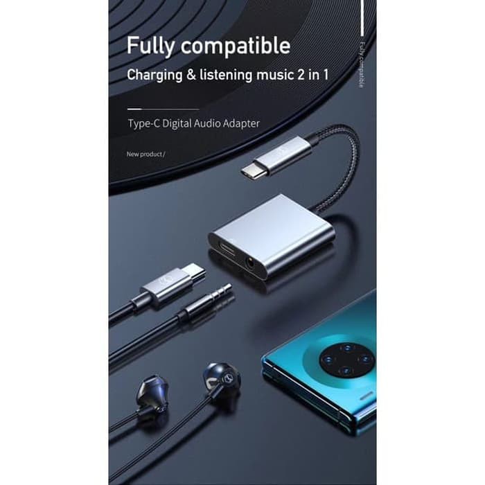 MCDODO CA-7540 AUDIO ADAPTER CONVERTER USB C TO JACK 3.5mm + TYPE-C PD OPPO XIAOMI