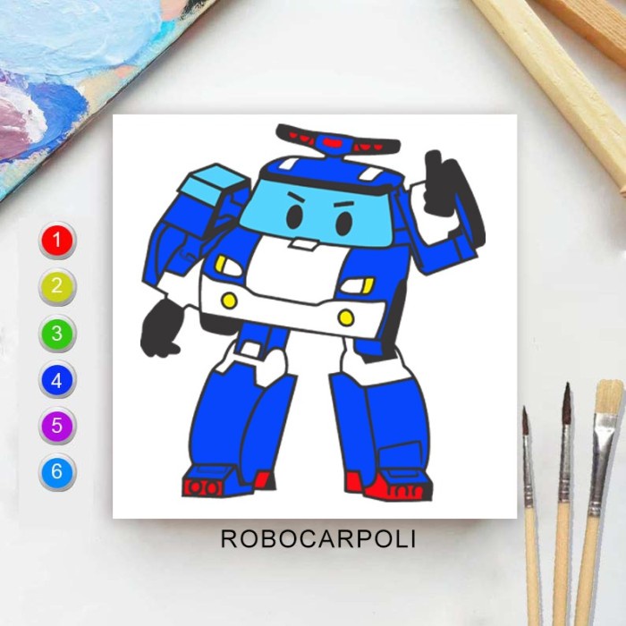 

Produk Terbaru Paint By Number Robocar Poli Diy Set Melukis Bisa Untuk Kado / Hampers