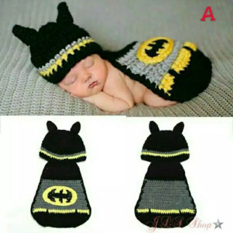 Kostum rajut foto bayi #Batman