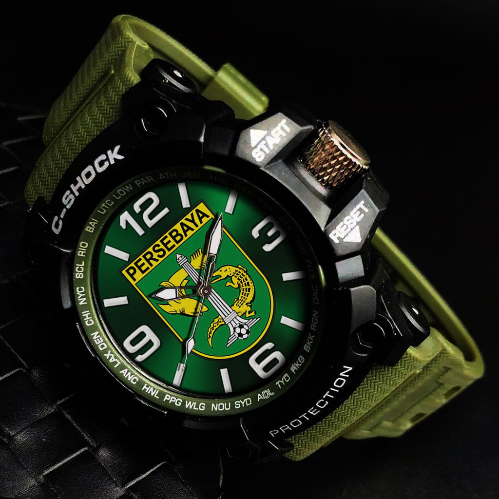 (JOS GANDOS) JAM TANGAN PERSEBAYA SURABAYA  . Strap Hijau Bagus