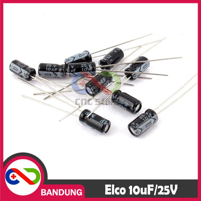 CAPACITOR ELECTROLYTIC ELCO KAPASITOR ELEKTROLIT ELKO 10UF 10UF/