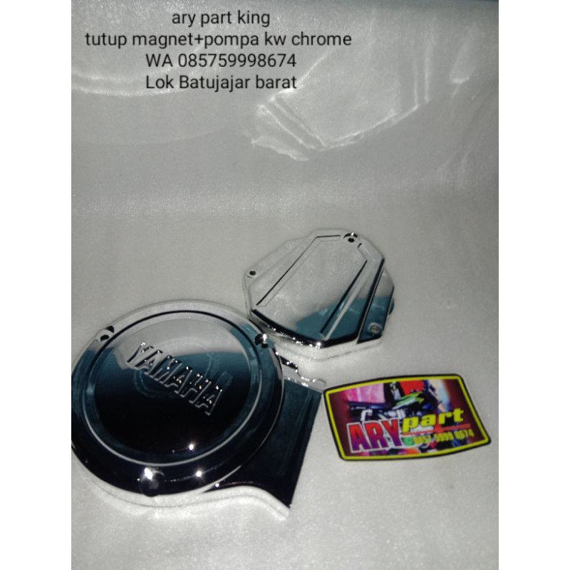 Cover Tutup Blok Magnet RX KING Chrome