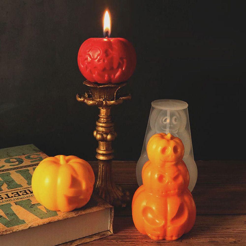 [Elegan] Cetakan Labu Kerajinan Silikon Dekorasi Halloween Home Decor Hadiah Sabun Cetakan Epoxy