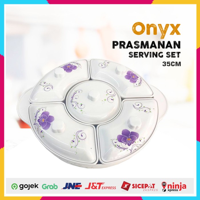 L.Maryanne Prasmanan Set Melamin Onyx / Wadah Saji (35 Cm)