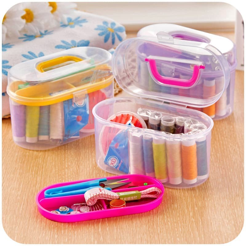 (BC) Sewing Kit Box / Alat Set Jahit Isi 12 Benang-Bayi Online Shop