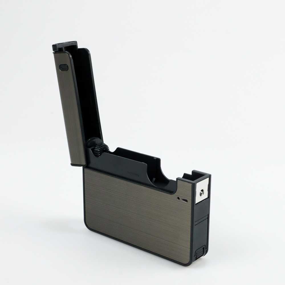 Kotak Roko Plus Korek Keren Unik Metal Case with Lighter Korek Api Slot - JD-YH001