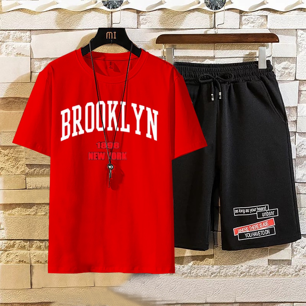 SETELAN size M|L,XL fashion bandung pakaian set pria setelan brooklyn-animos