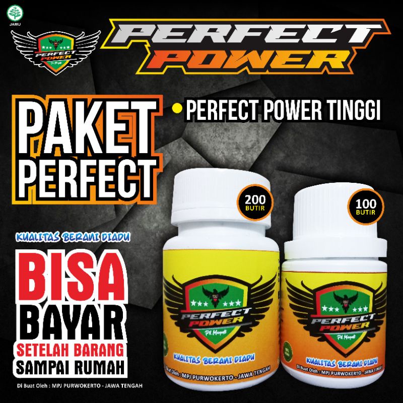 

Jamu Merpati PERFECT POWER 1 BOTOL ISI 200 BUTIR & 1 BOTOL ISI 100 BUTIR