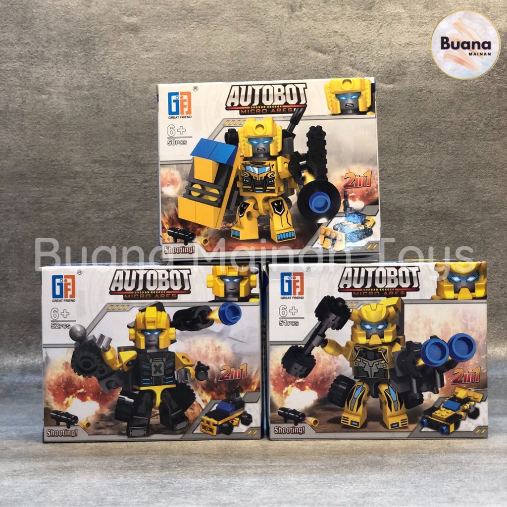 BRICKS GREAT FRIEND AUTOBOT 4 IN 1 MODEL BUMBLE BEE TRANSFORMER