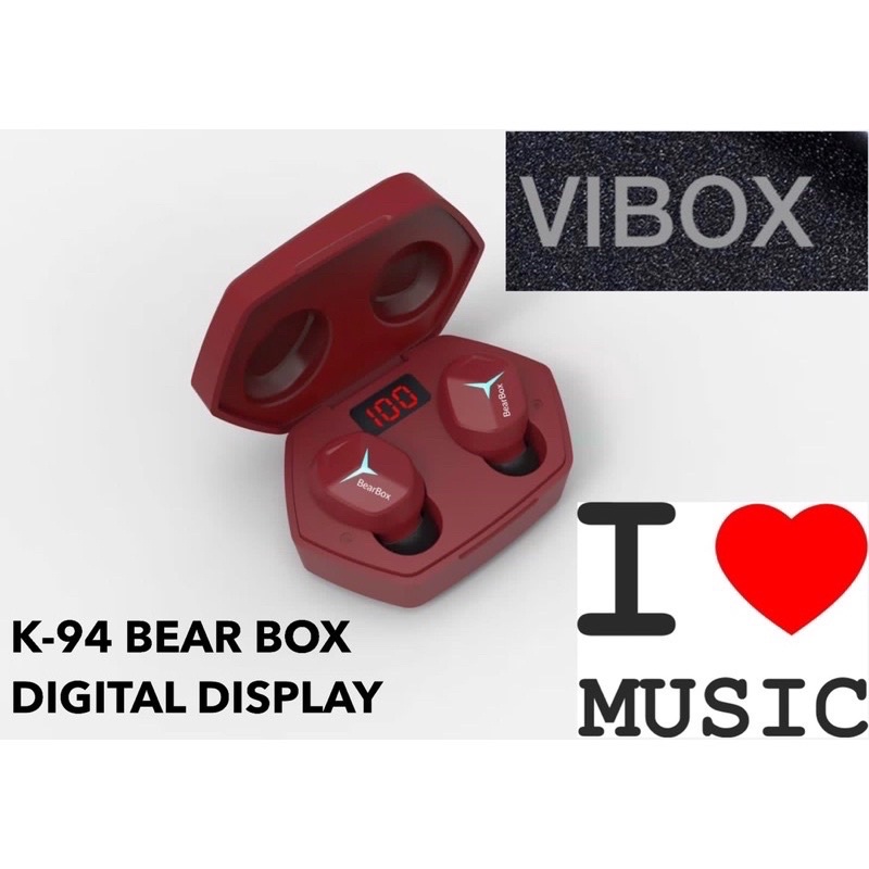 BLUETOOTH VIBOX k94 Bear Box Buds BT Digital SuperBass