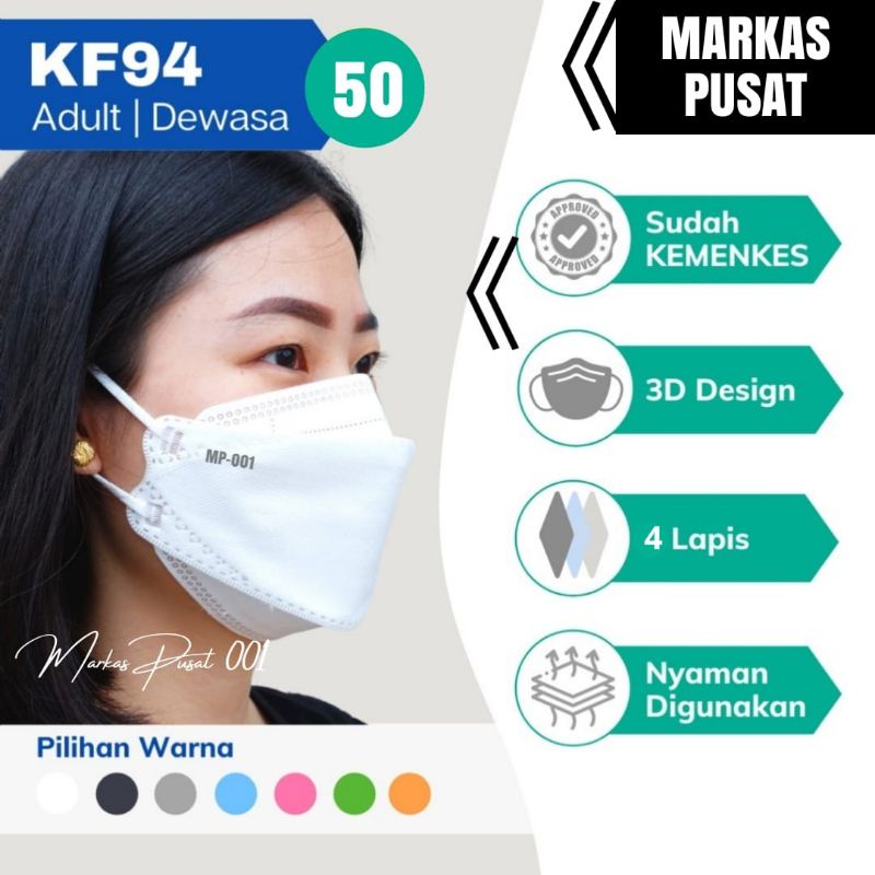 MASKER KF94 PLY / MASKER PREMIUM / KF94 1 BOX ISI 10 PCS