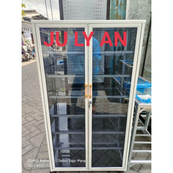 Rak Sepatu 75 Saff-6 Full Kaca