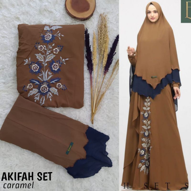Akifah set syari By Eldiaaz~ gamis original branded murah
