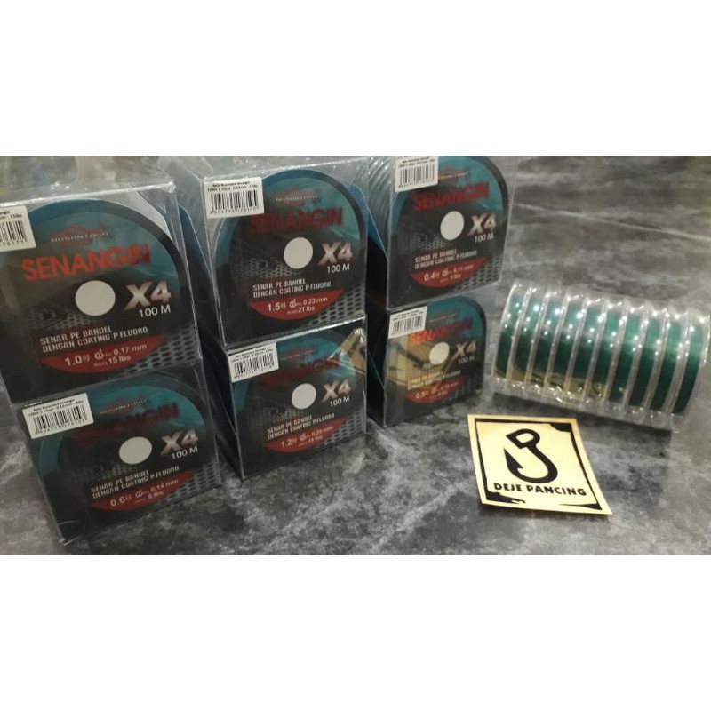 Senar PE Relix Nusantara Senangin X4 100 Meter Pe 0,4 Pe 0,5 Pe 0,6 Pe 0.8 Pe 1 Pe 1,2 Pe 1,5