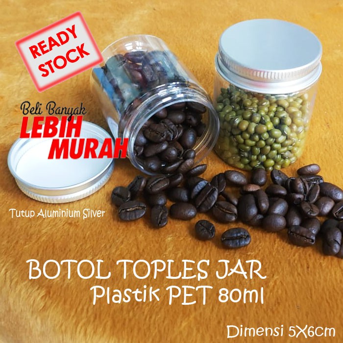 

Jar Madu Selai Bumbu Snack Makanan Ringan Kosmetik Food Grade - Botol Toples Plastik PET 80 ml 80 gr