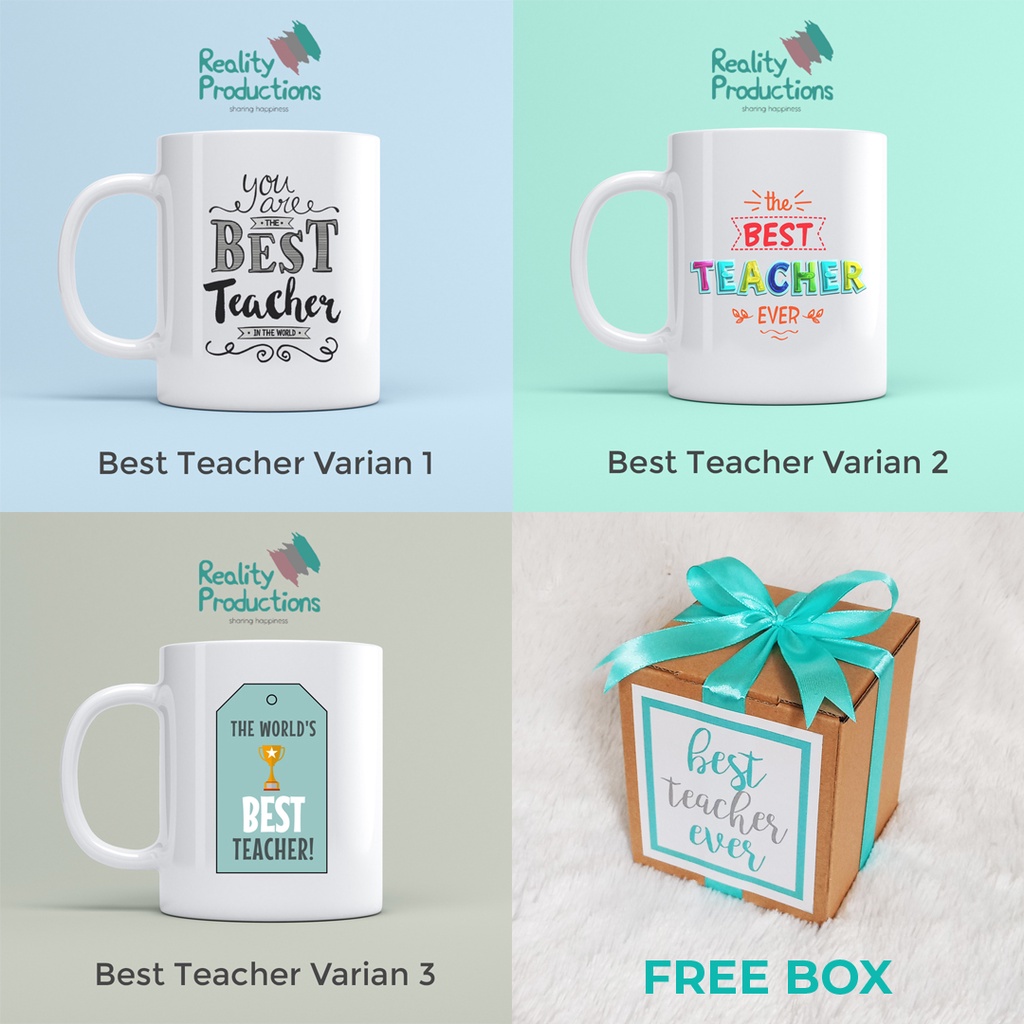 Merchandise Mug Gelas Cangkir Best Teacher Untuk Kado atau Hadiah Guru