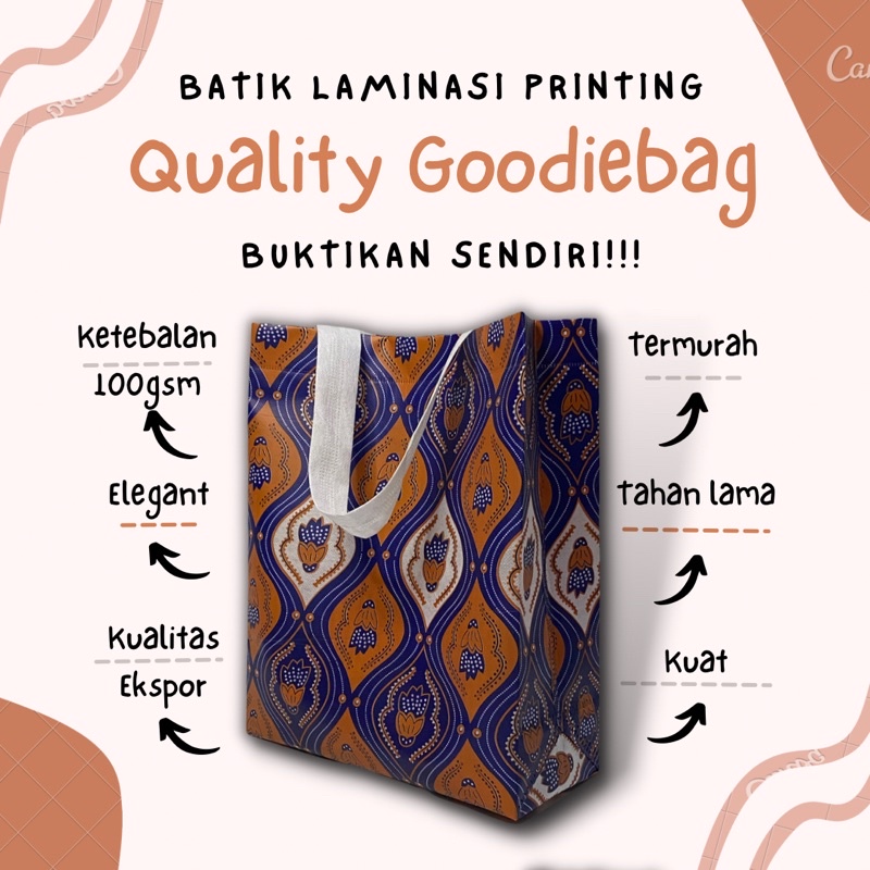 

goodie bag 3D Laminasi Batik