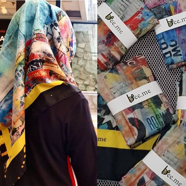 GS. Hijab Segi Empat Motif Voal