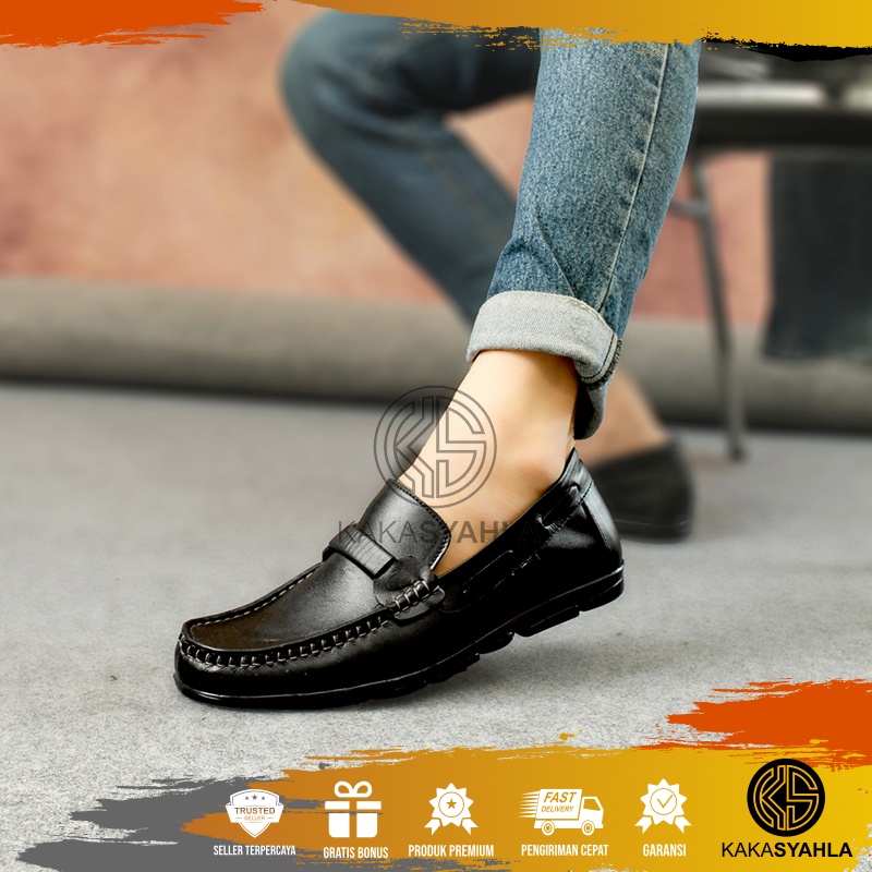 VI85R KS x ZAVA - Sepatu Gereja Cowok Kulit Sapi Asli Garut Kondangan Undangan Formal Resmi Casual K
