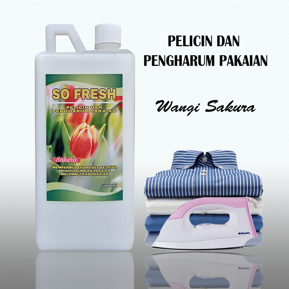 SO FRESH PELICIN SETRIKA DAN PEWANGI PAKAIAN AROMA SAKURA 1 LITER