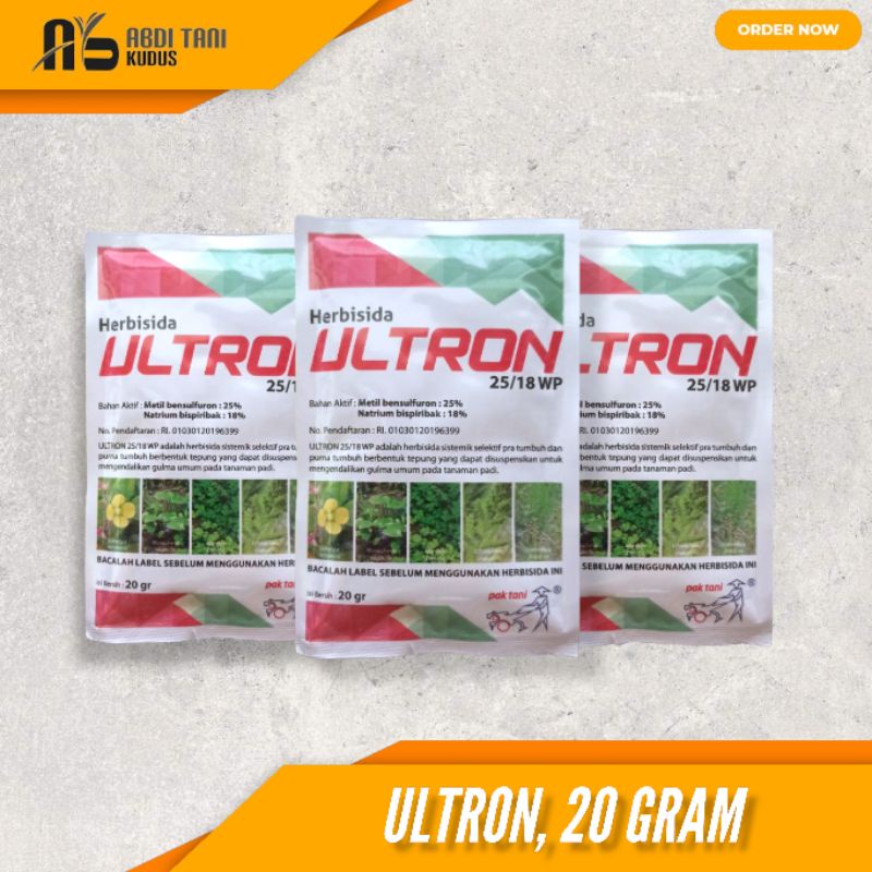 HERBISIDA ULTRON 25/18 WP 20 GRAM HERBISIDA PRA DAN PURNA PADA PADI