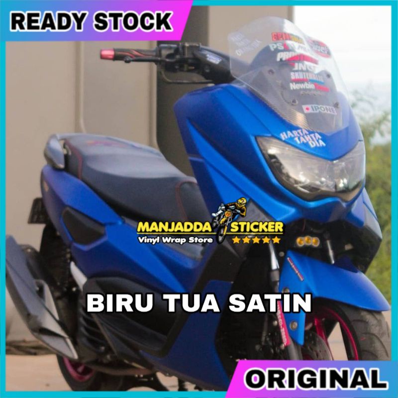 skotlet stiker decal nmax polos fullbody warna tosca satin tinggal dipasang tanpa ribet potong bahan