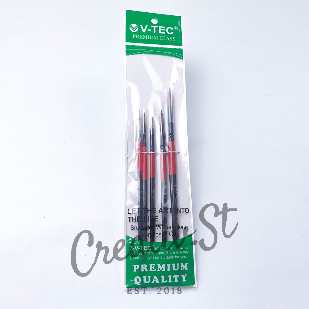 

RK V-TEC Vtec Kuas Lukis Vt 110 Set 5 Brush Vt-110 Art Brush Set