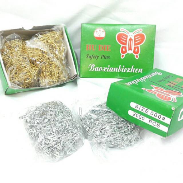 Peniti kecil gold atau silver satu pack KCL