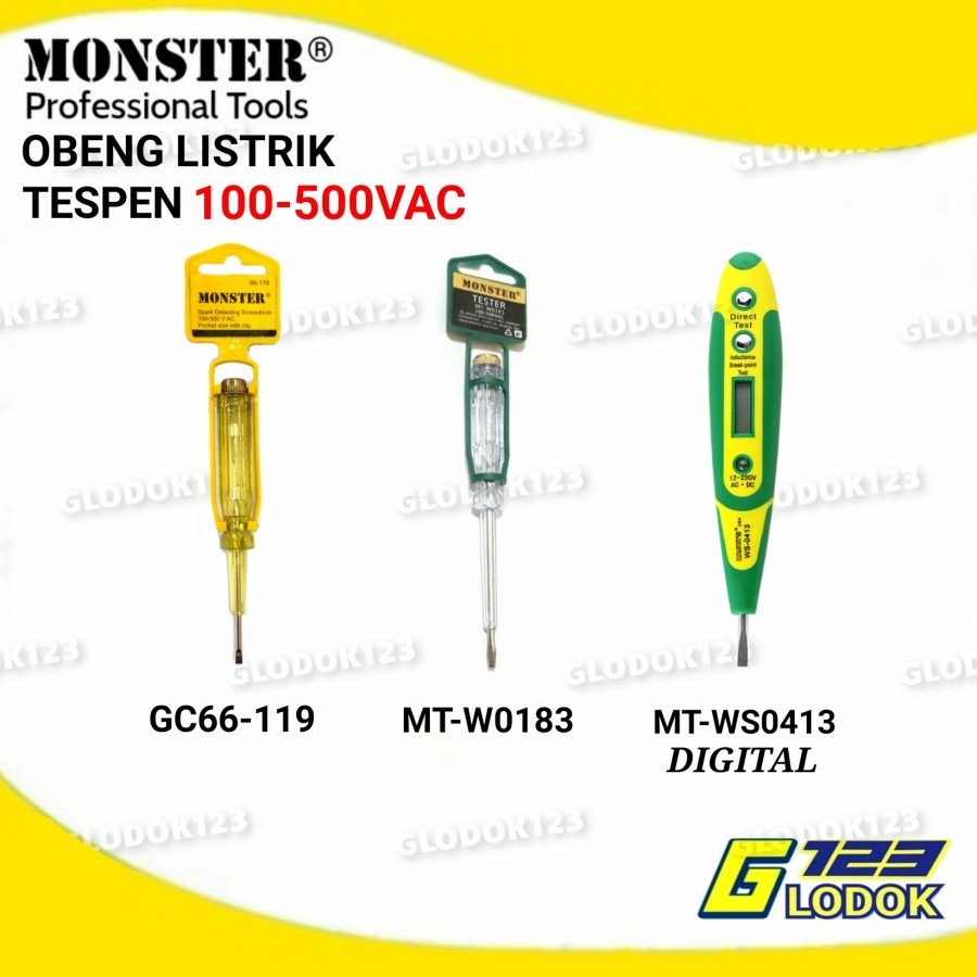 Obeng Min Tespen 100-500 VAC Lampu Indikator Digital Testpen Listrik