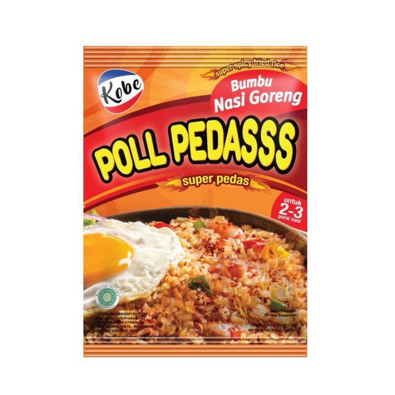 

Kobe bumbu nasi goreng poll pedas 20 gram