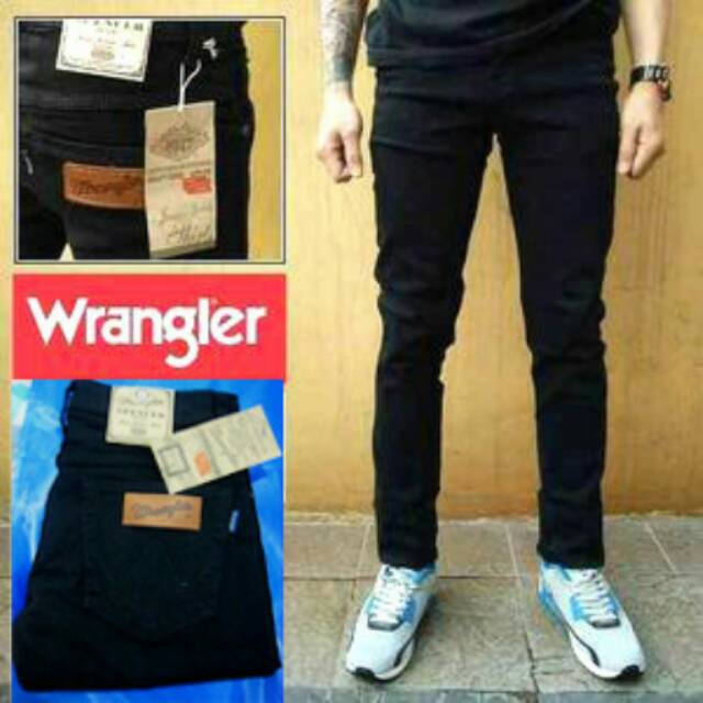 Celana Jeans Slimfit Wrangler Hitam