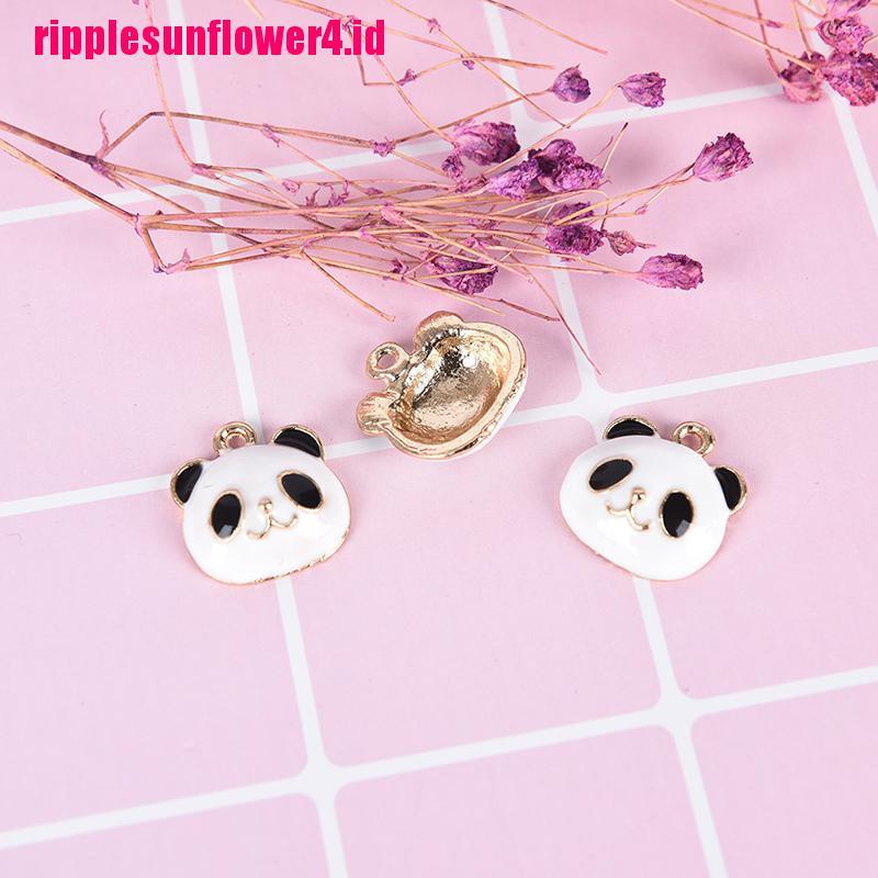 10pcs / set Liontin Bentuk Panda Bahan Alloy